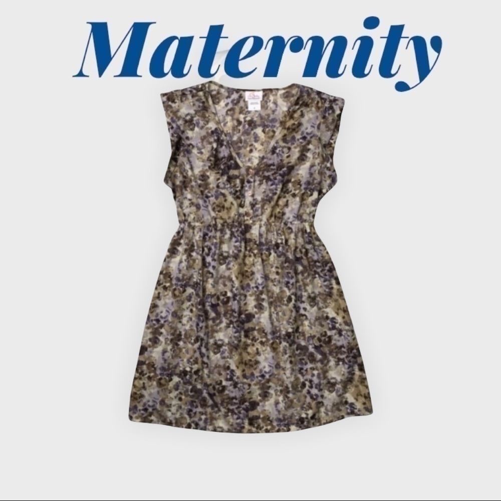 Oh Baby by Motherhood maternity blouse Small brown